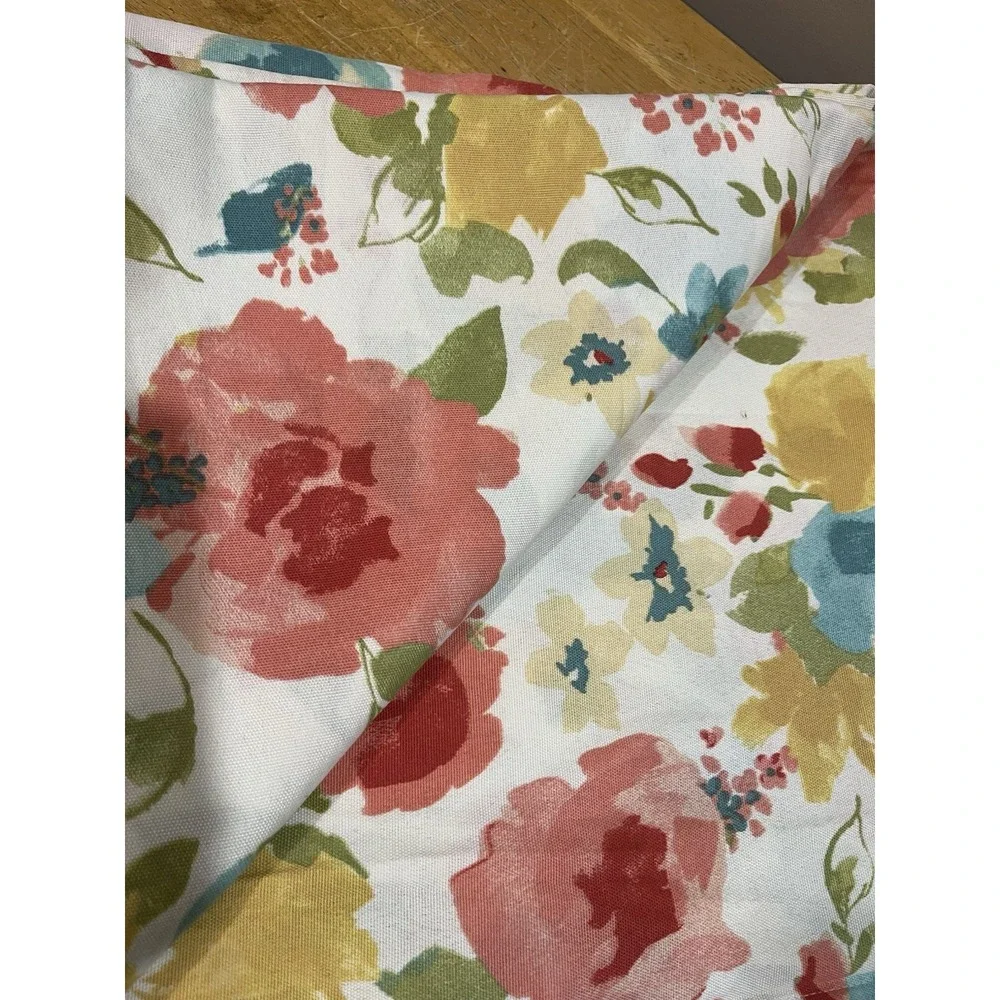 JCPenney Home Floral Watercolor Country Fabric Shower Curtain Polyester‎ 72
